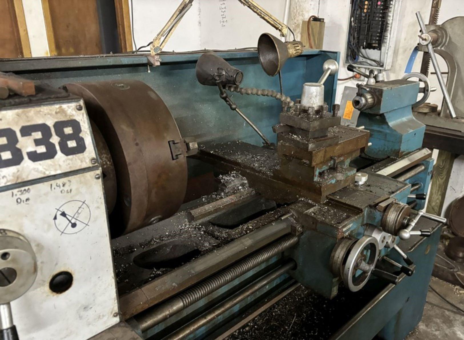 18" X 38" ENCO MODEL #111-1838 GEARED HEAD ENGINE LATHE: YOBRO #24324