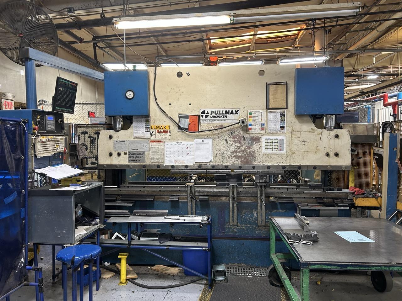 110 Ton x 10′ Pullmax Ursviken Optima 100 3.1/2.55 CNC Press Brake, 1996 – In Good Running Condition, Misc Tooling Included