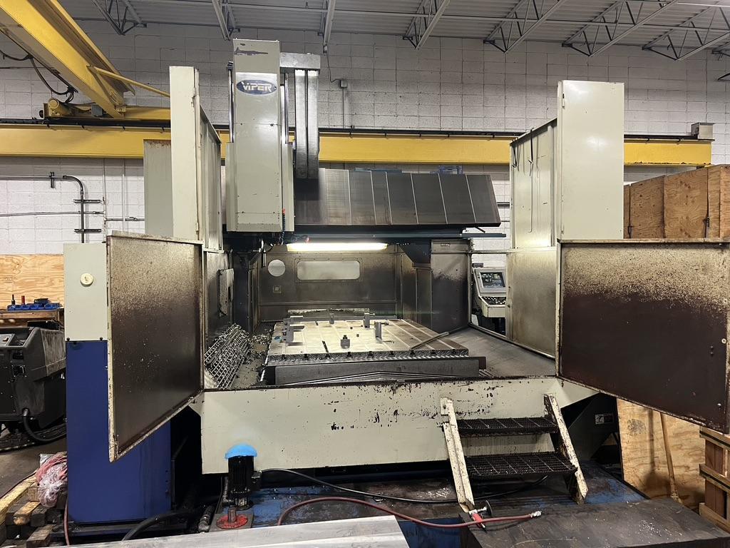 VIPER CNC GANTRY MACHINING CENTER, MODEL HB-2190S, 59" x 82" TABLE, 3800 RPM, 1999, RUNNING IN PLANT
