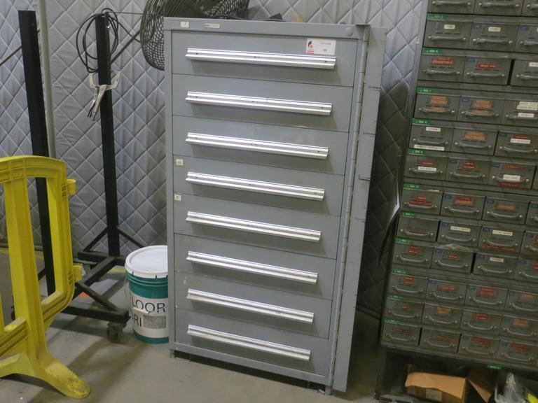 Heavy Duty Cabinet w 8 Drawers- Contents of Fasteners Included- Auction Item