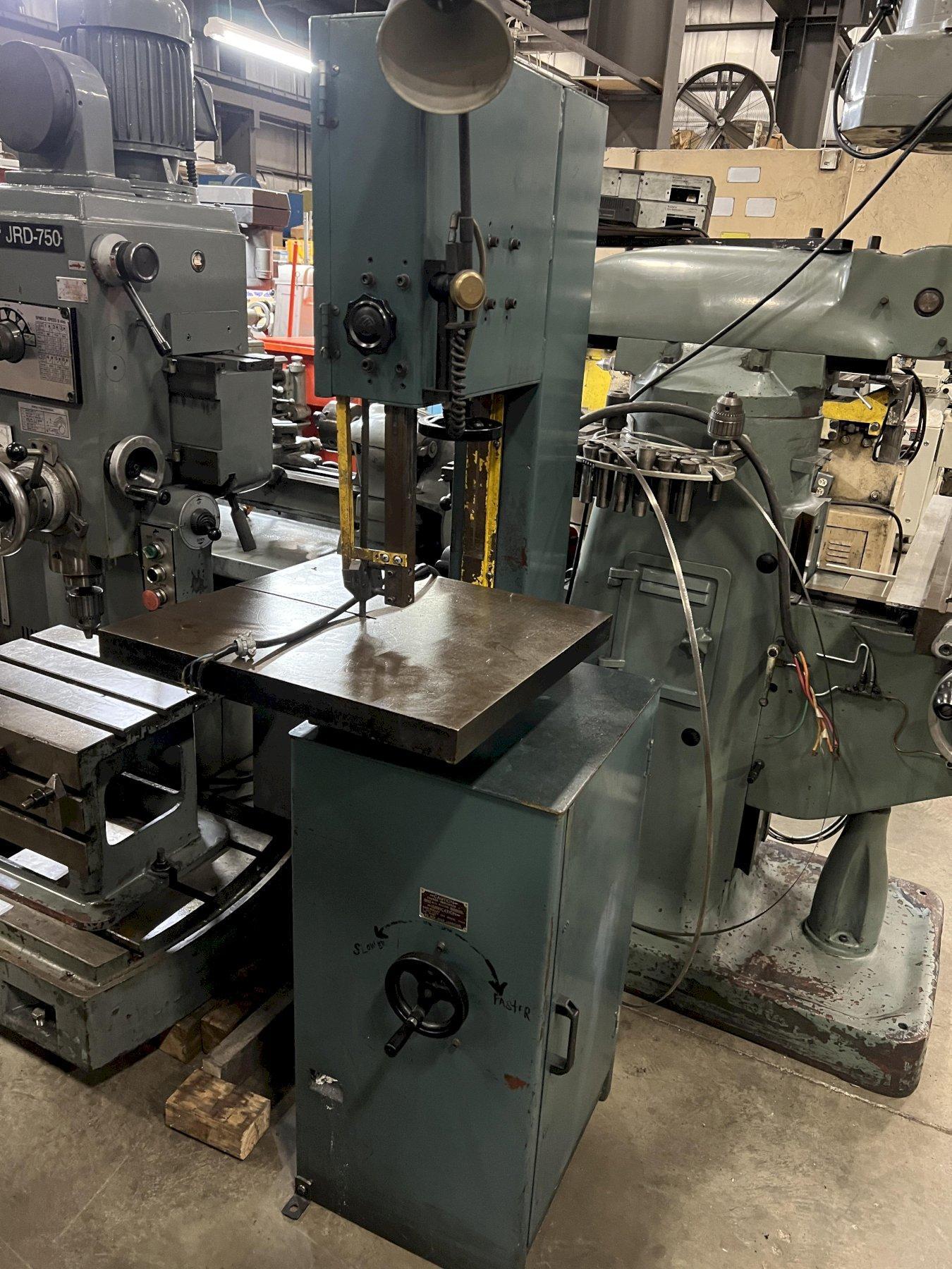 ENCO VERTICAL BANDSAW, MODEL 135-1545, 14" THROAT, 19.75" X 19.75" TABLE, BLADE WELDER