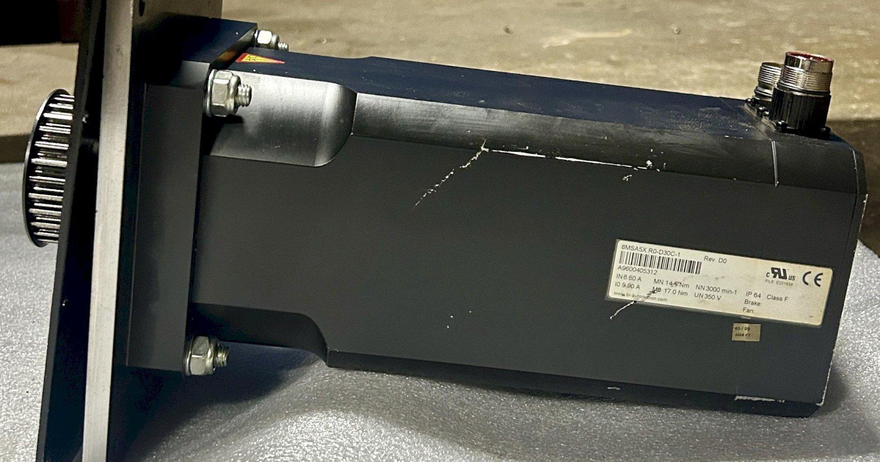 B&R SERVO MOTOR 8MSA5X.R0-D30C-1, 3000 RPM, Self-Cooling, Size 5, Extra Large Rated Torque, 3-Phase Synchronous.