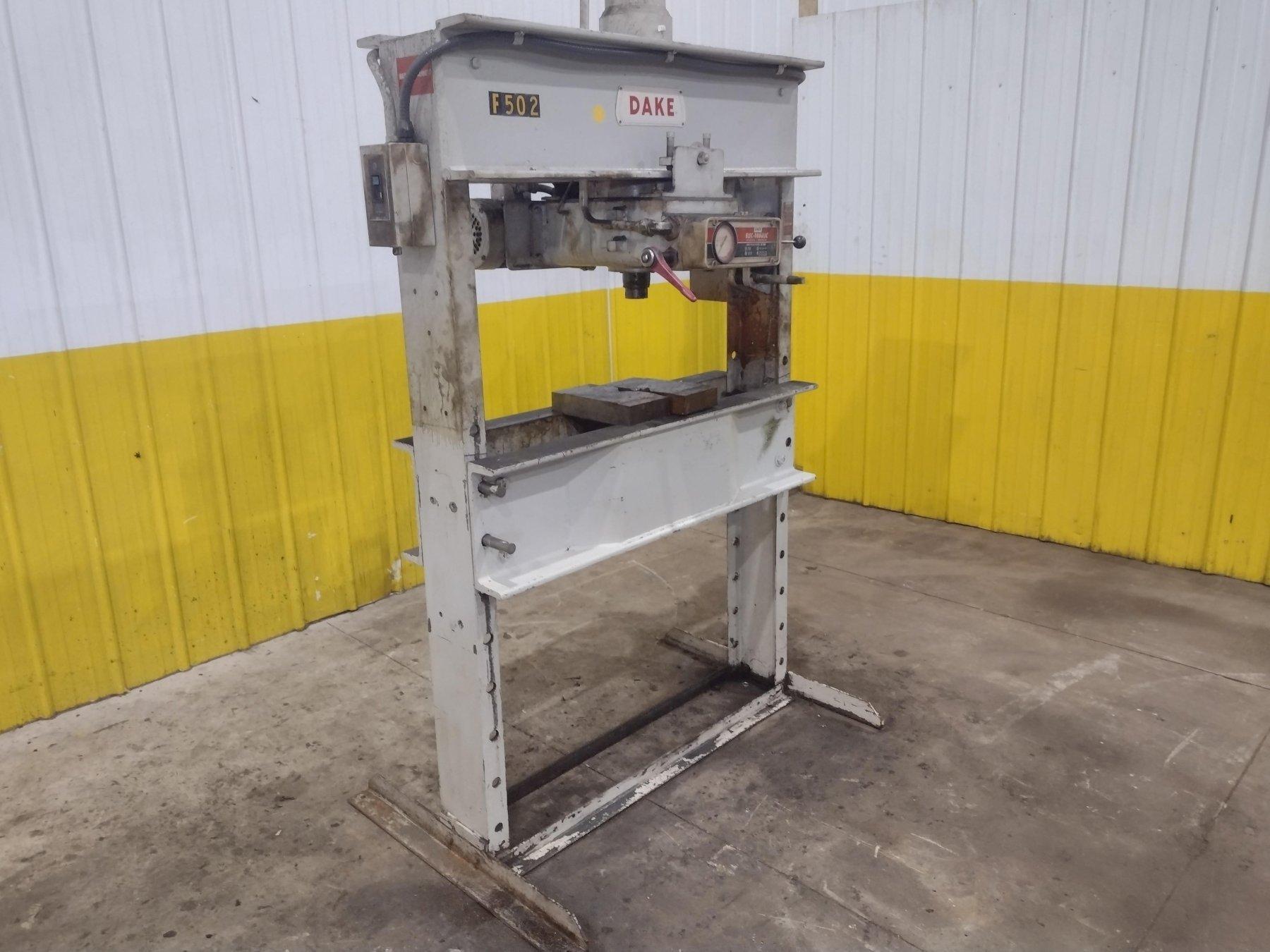 75 TON DAKE MODEL #5-075 ELEC-DRAULIC H-FRAME HYDRAULIC PRESS: YOBRO #25746