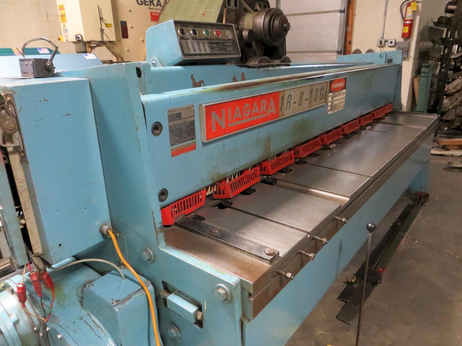 10 Ga x 8 ft Niagara Mechanical Power Shear Model 1R-8