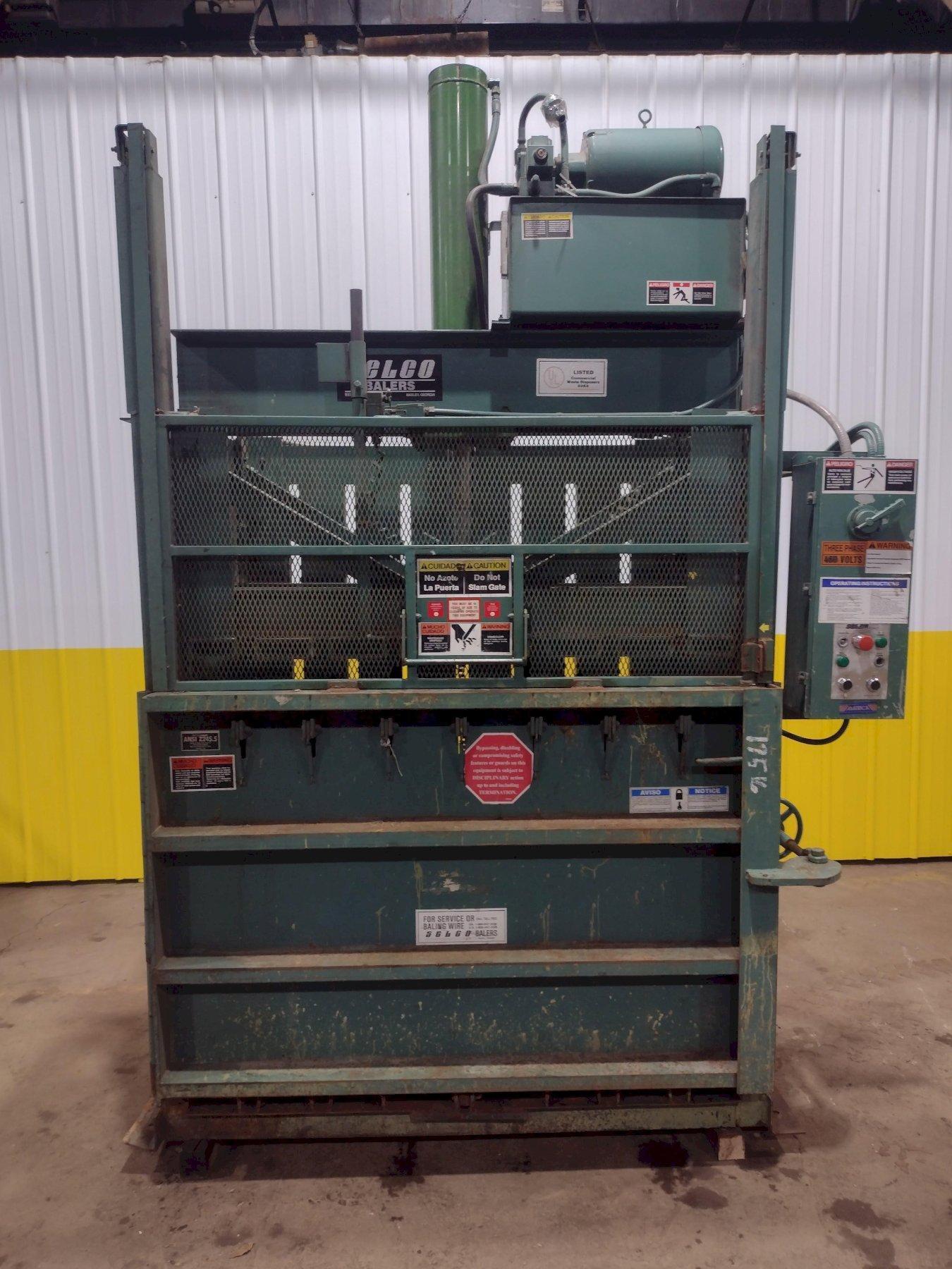 60" X 30" X 48" SELCO MODEL #V5-HD-LP HYDRAULIC VERTICAL BALER