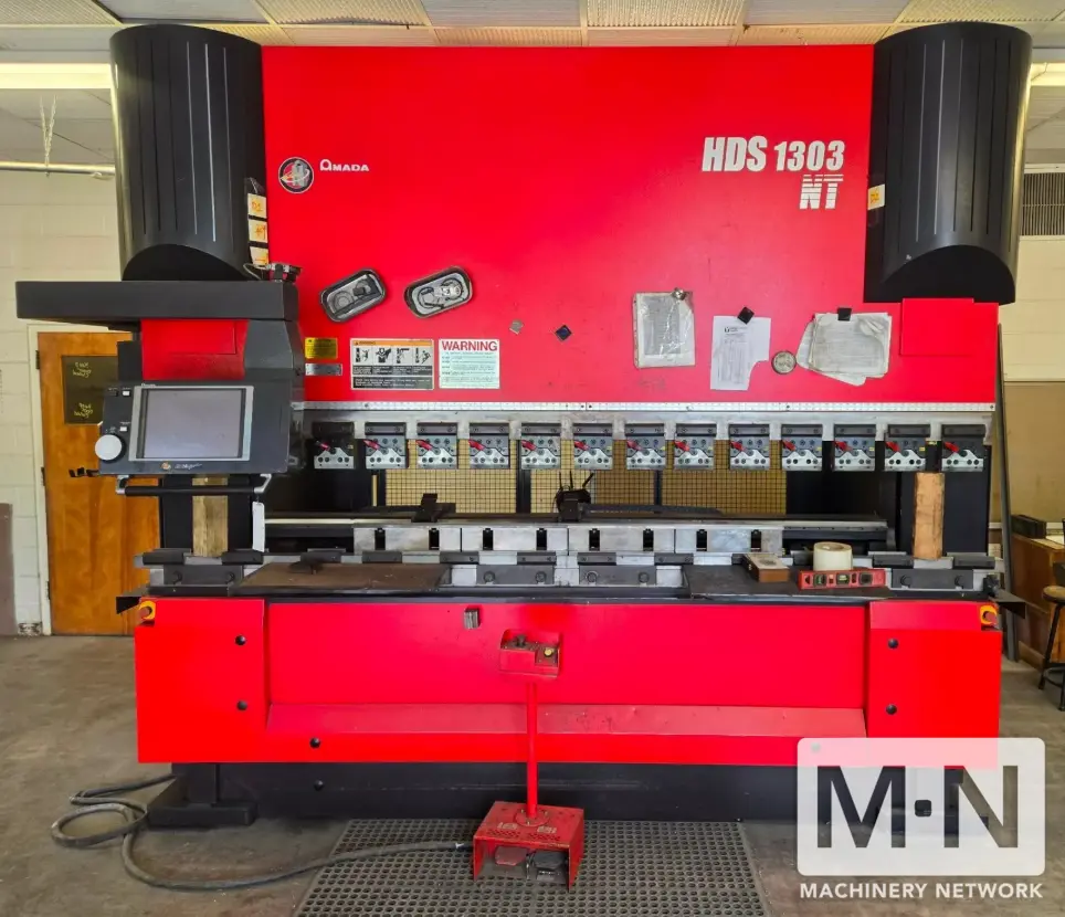 143 Ton 10' Amada HDS-1303NT CNC Hydraulic Press Brake, 2011 w/ Back Gauge