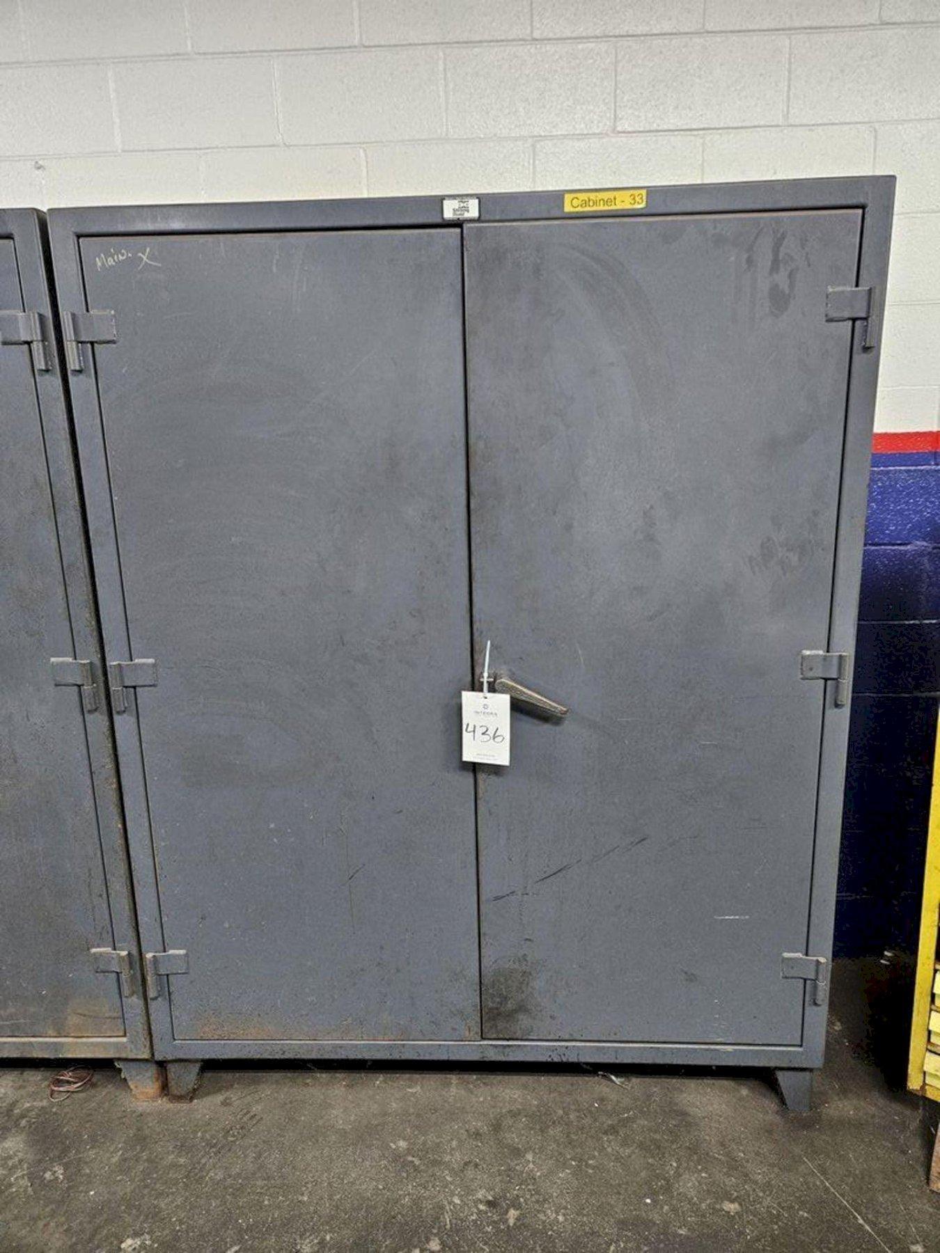 60" WIDE X 24" X 78" STRONGHOLD 2 DOOR HEAVY DUTY STORAGE CABINET: YOBRO #25390