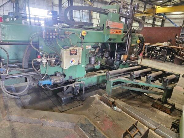 PEDDINGHAUS PCD-1100 BEAM DRILL LINE WITH 1100-510 DG MITER SAW