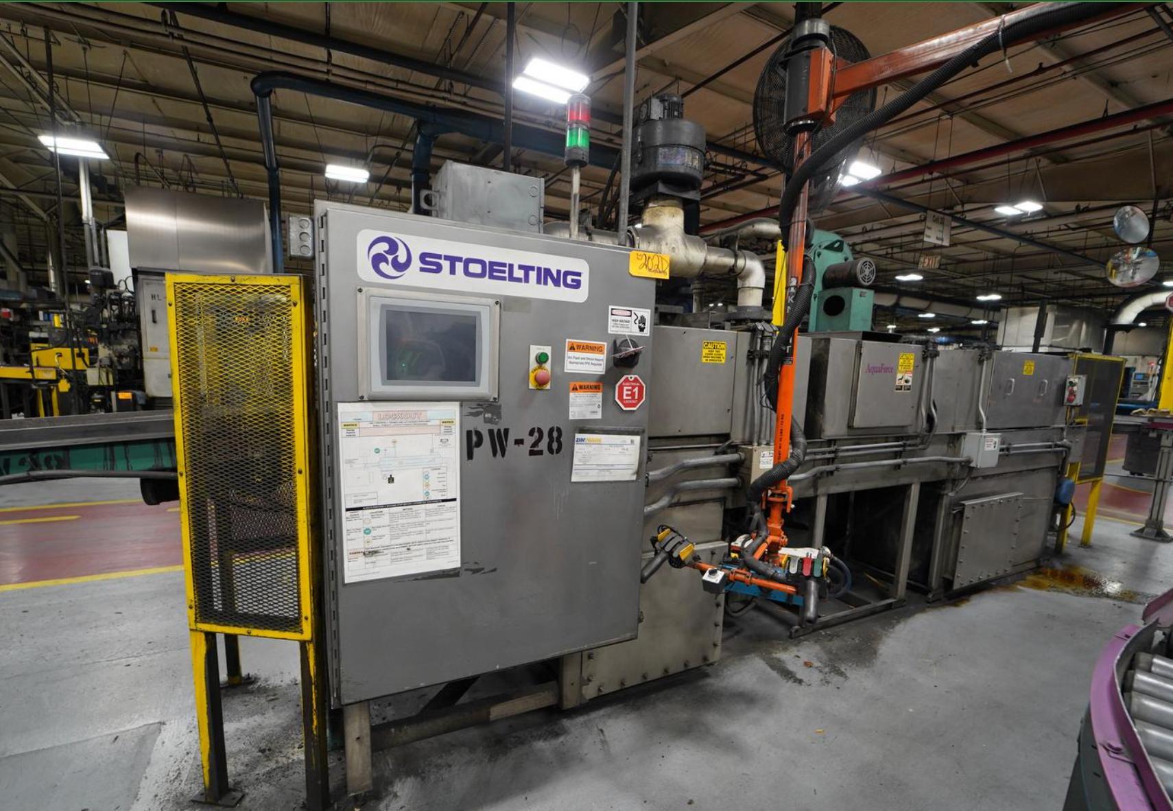 12" X 12" STOELTING MODEL #AQF-112 AQUAFORCE STAINLESS STEEL GAS FIRED CONVEYOR STYLE PARTS WASHER: YOBRO #26167