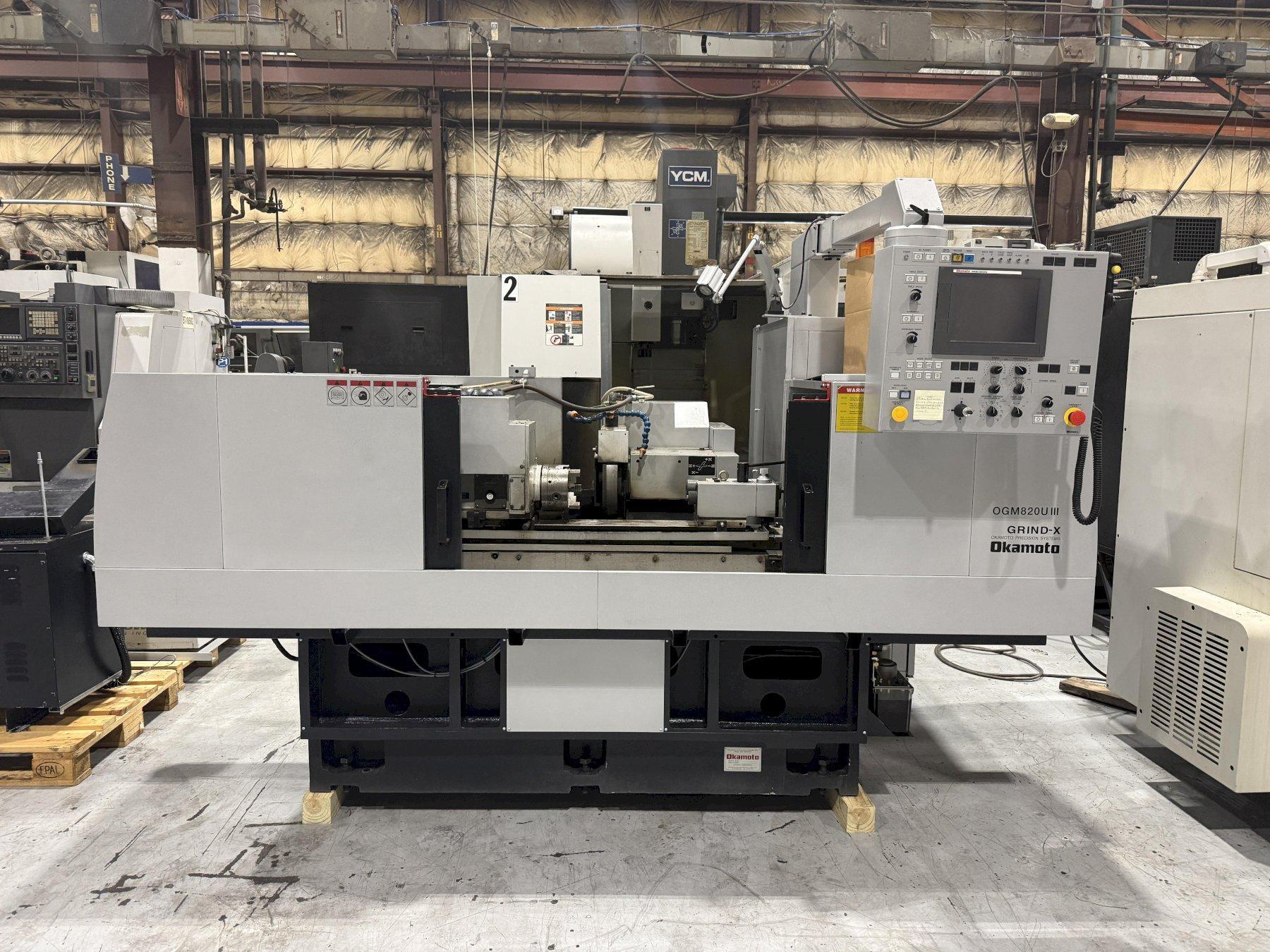2018 Used Okamoto OGM 820U III Cylindrical NC Grinder For Sale