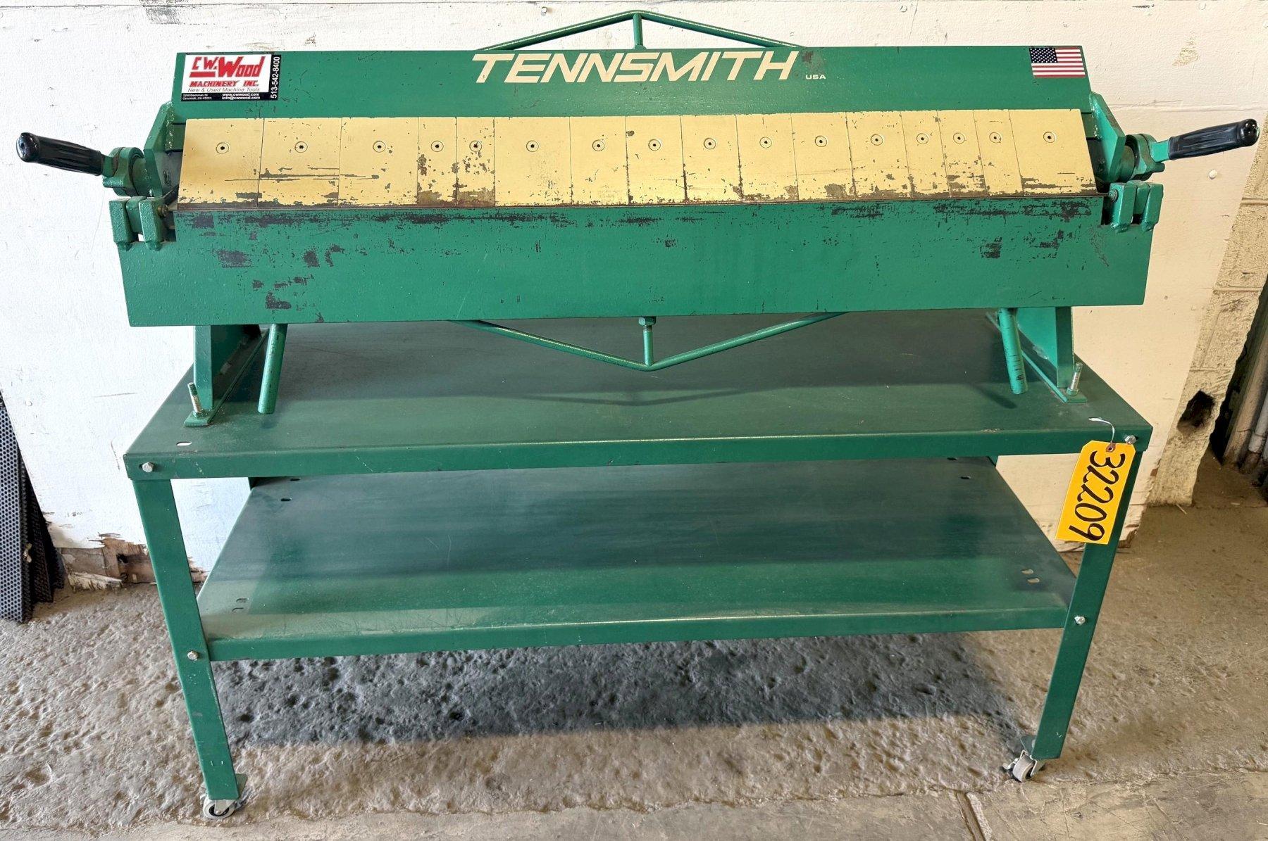 48″ x 22 Ga. Tennsmith Box & Pan Brake U48-22, Bench Model, Factory Stand