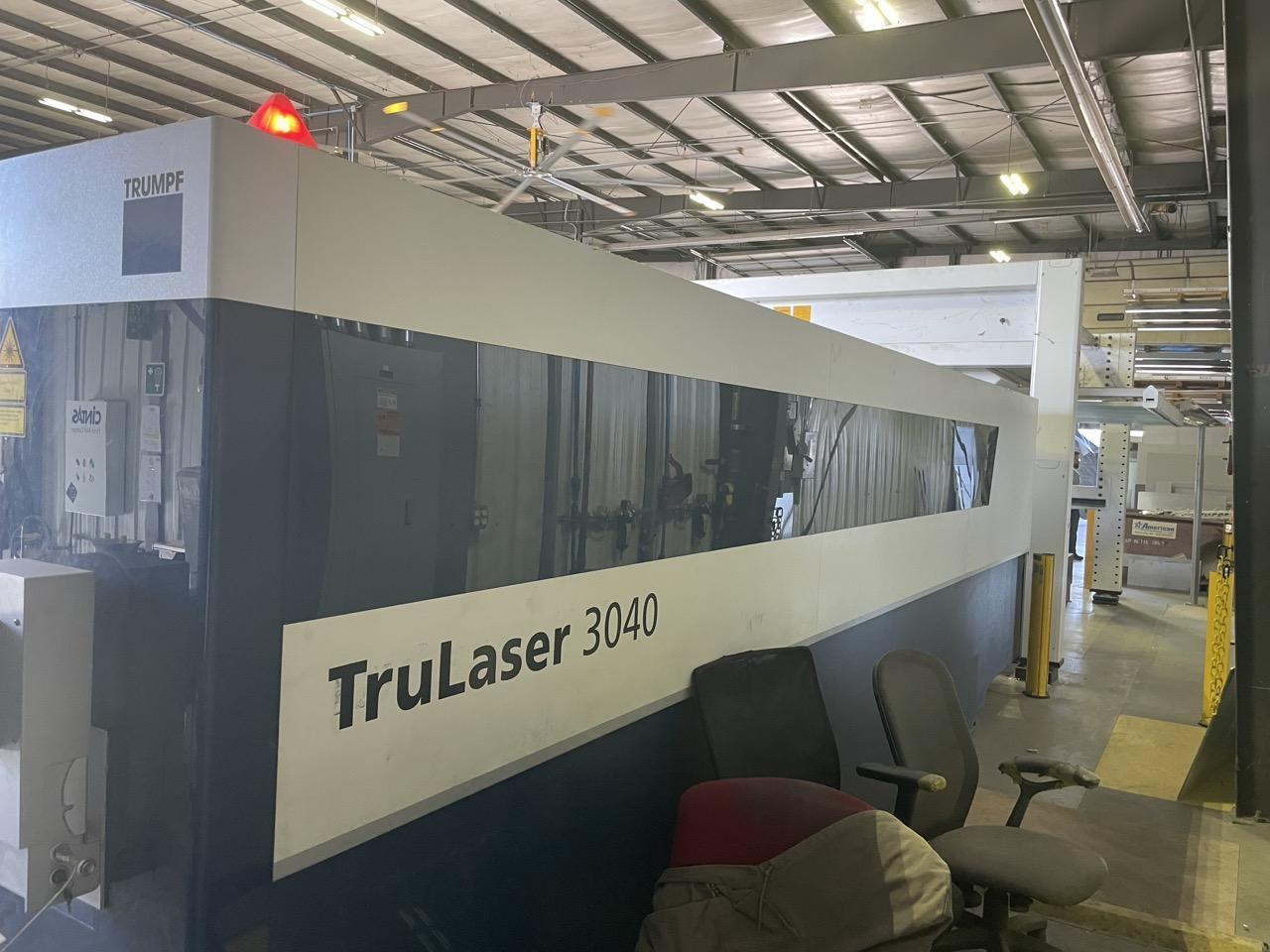 3,000 Watt Trumpf Trulaser 3040 CNC Fiber Laser, 2016 – 5′ x 12′ Table & Automation