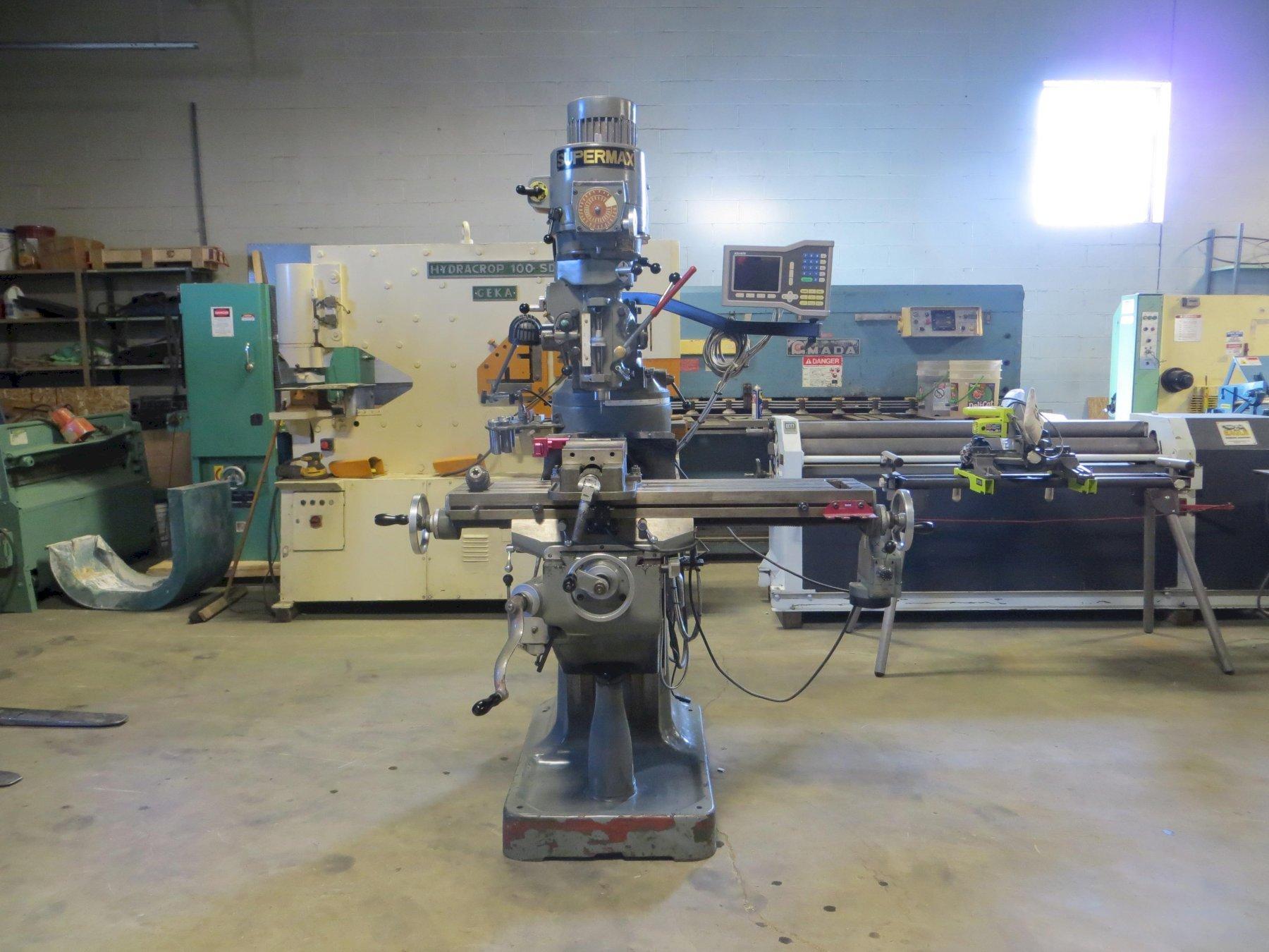 9" x 42" Supermax Vertical Milling Machine w/ Acu-Rite Digital Readout