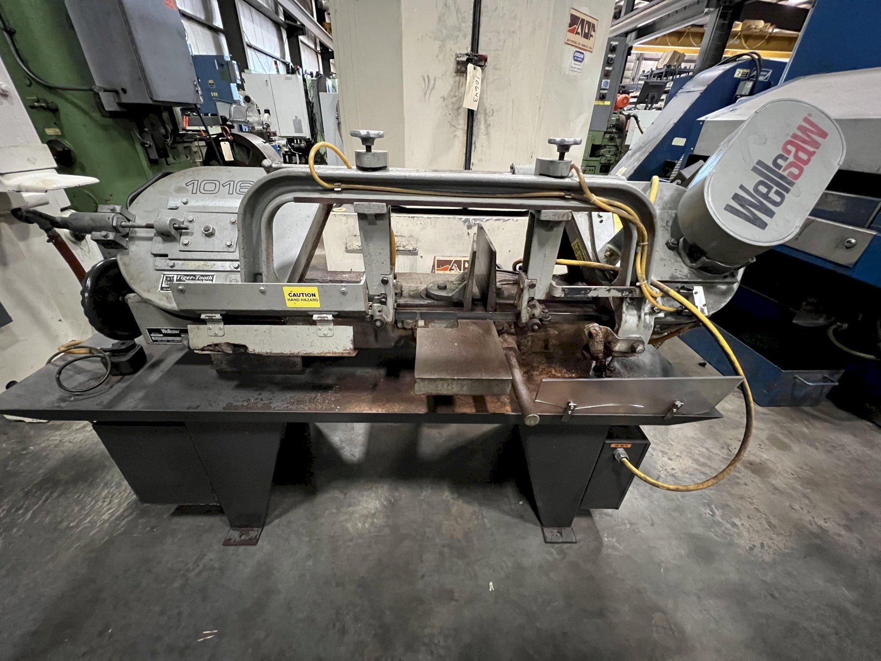 WELLSAW HORIZONTAL BANDSAW, MODEL 1016, 10" x 16" CAPACITY, 2000