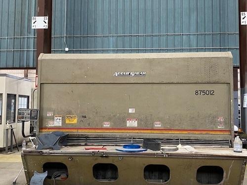 12' x 3/4" ACCURSHEAR MDL. 875012 HYDRAULIC SHEAR