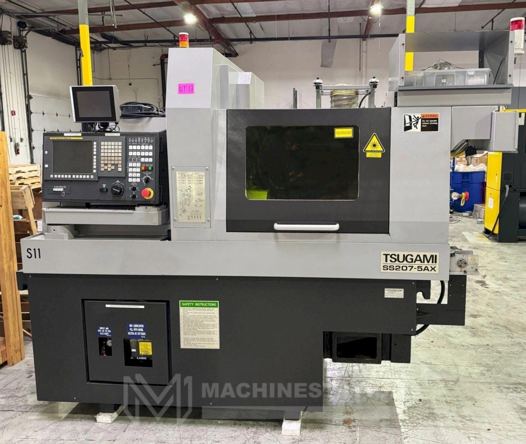 Tsugami SS207-5AX CNC Swiss Type Automatic Lathe – 2017 (w/ Laser)
