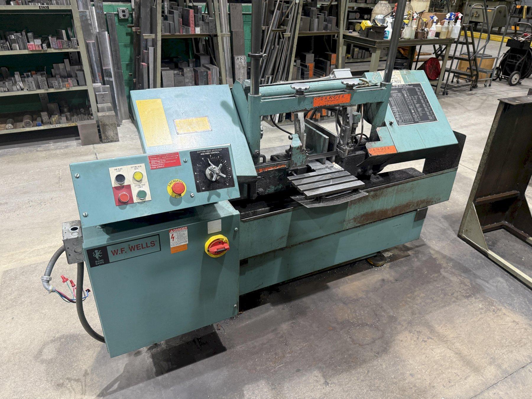 9" X 17" W.F. WELLS MODEL #W-9-1 TWIN POST HORIZONTAL BAND SAW: YOBRO #26410