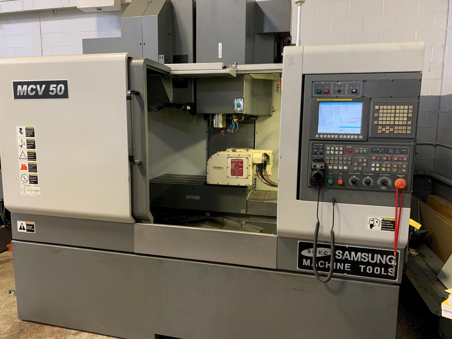 SAMSUNG MCV50 5-Axis CNC Vertical Machining Center, S/N DT50B0029, New 2010.
