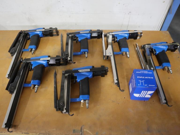 Josef Kihlberg Pneumatic Box Staplers (6) w Staples- Auction Item