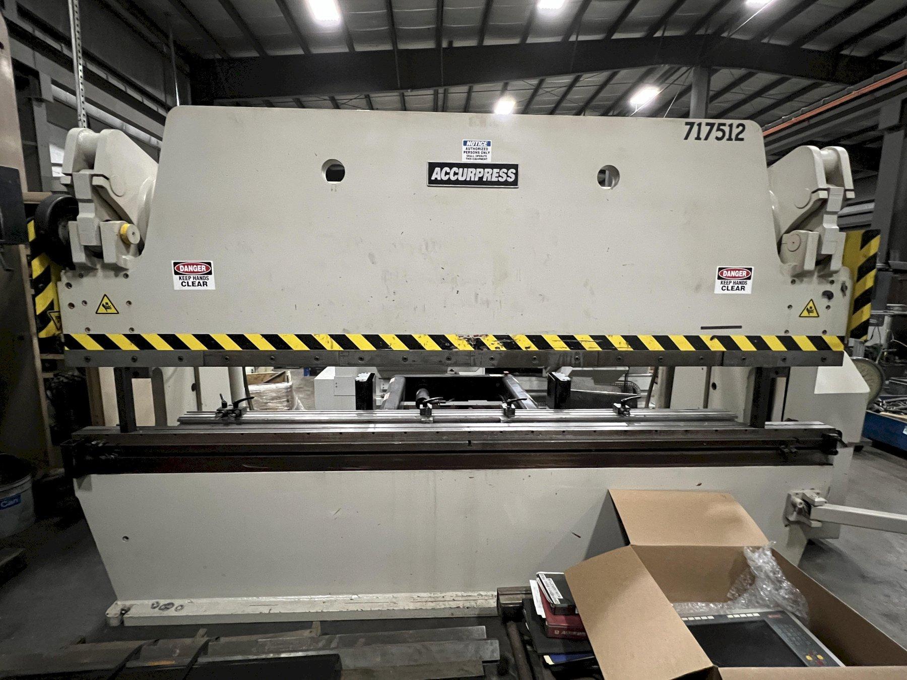 175 TON X 12' ACCURPRESS HYDRAULIC PRESS BRAKE, MODEL 717512, 12' BED LENGTH,