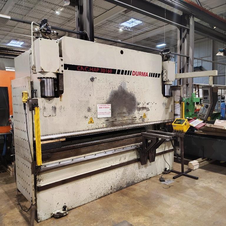 176 TON x 120" DURMA MODEL HAP 30160 CNC HYDRAULIC PRESS BRAKE