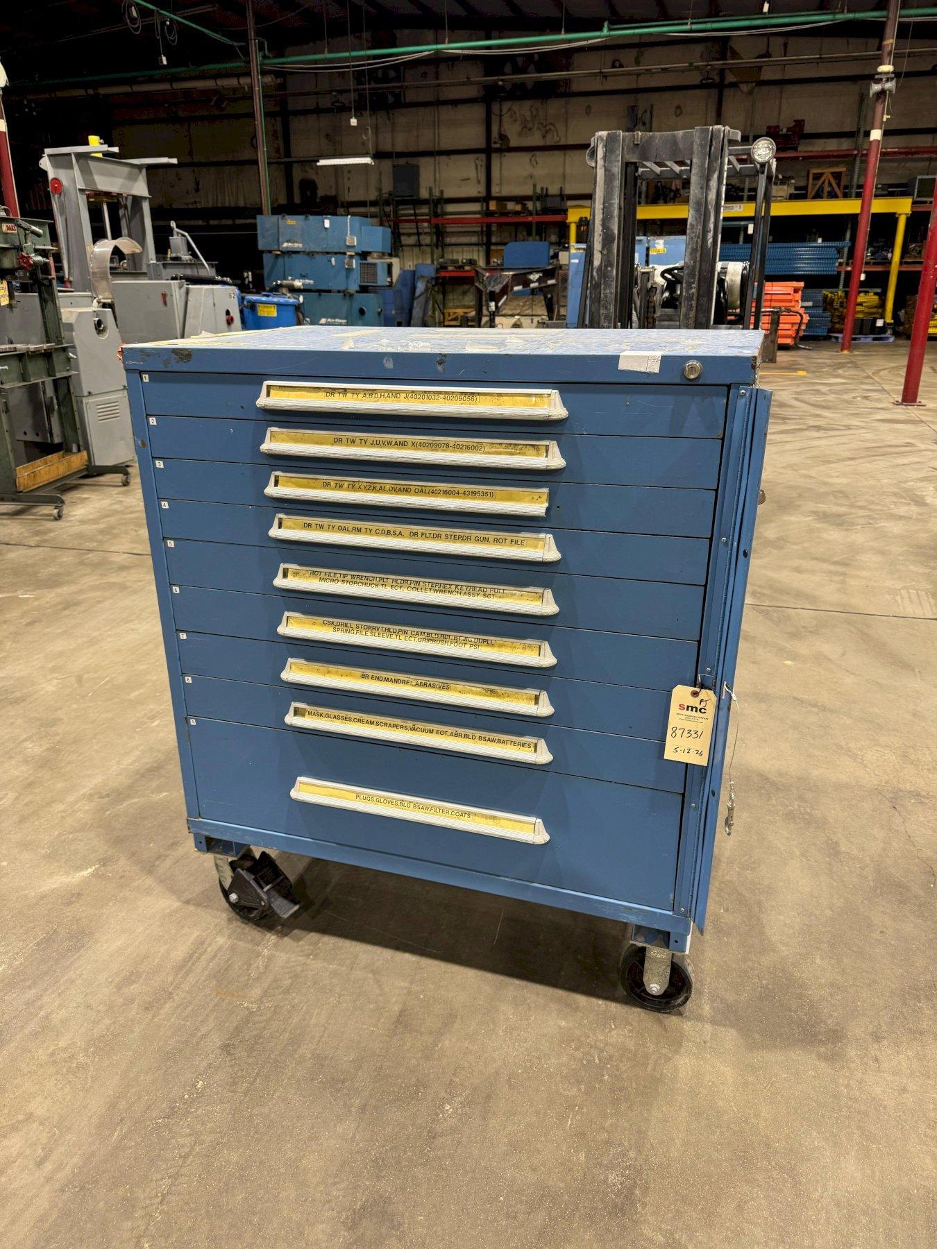 1 - PREOWNED LYON 9-DRAWER ROLLING CABINET