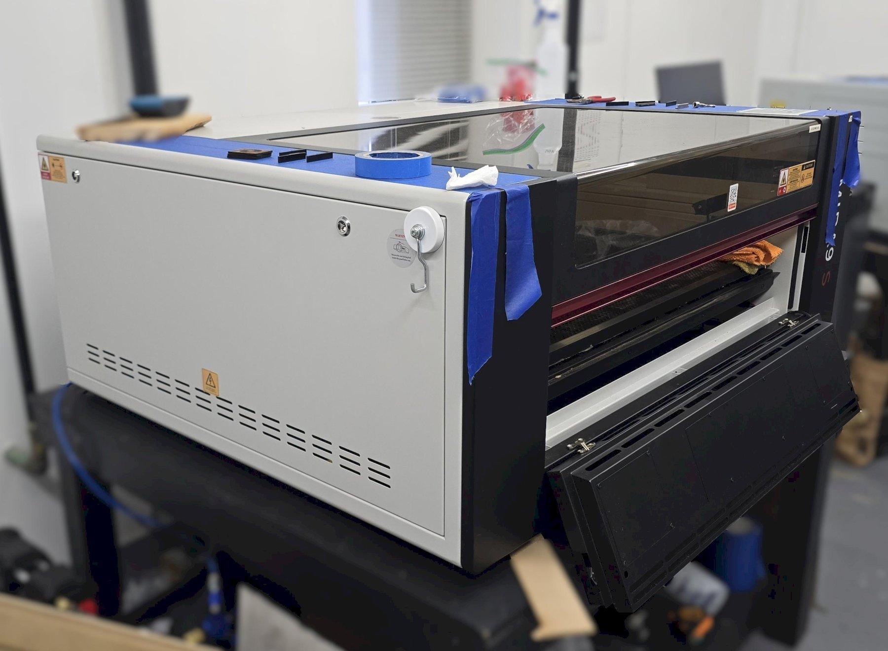 Aeon Mira 9S Redline Series Class 1 CO2 Laser w/ 100W Water Cooled DC Glass Laser Tube, Modular Laser Tube Docking Station, High Speed3-Phase DC Stepper Motors, Hiwin Precision Linear Guiderails and Bearing Blocks, Featherlight Laser Head, Magnetic Lens Cartridges, 2" Focal Lens (50.8mm), Super Clean Pack Design (XY), Sealed Optics, Red Dot Beam Combiner ...