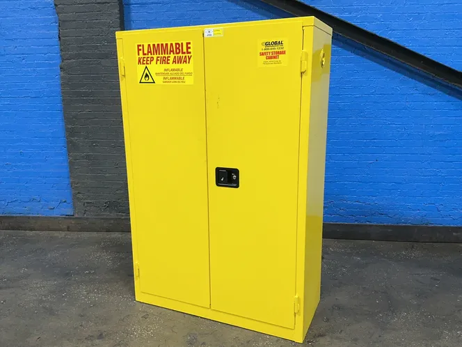 GLOBAL 45 GAL/ 43”W X 65”H X 18”D FLAMMABLE CABINET  -  BM45