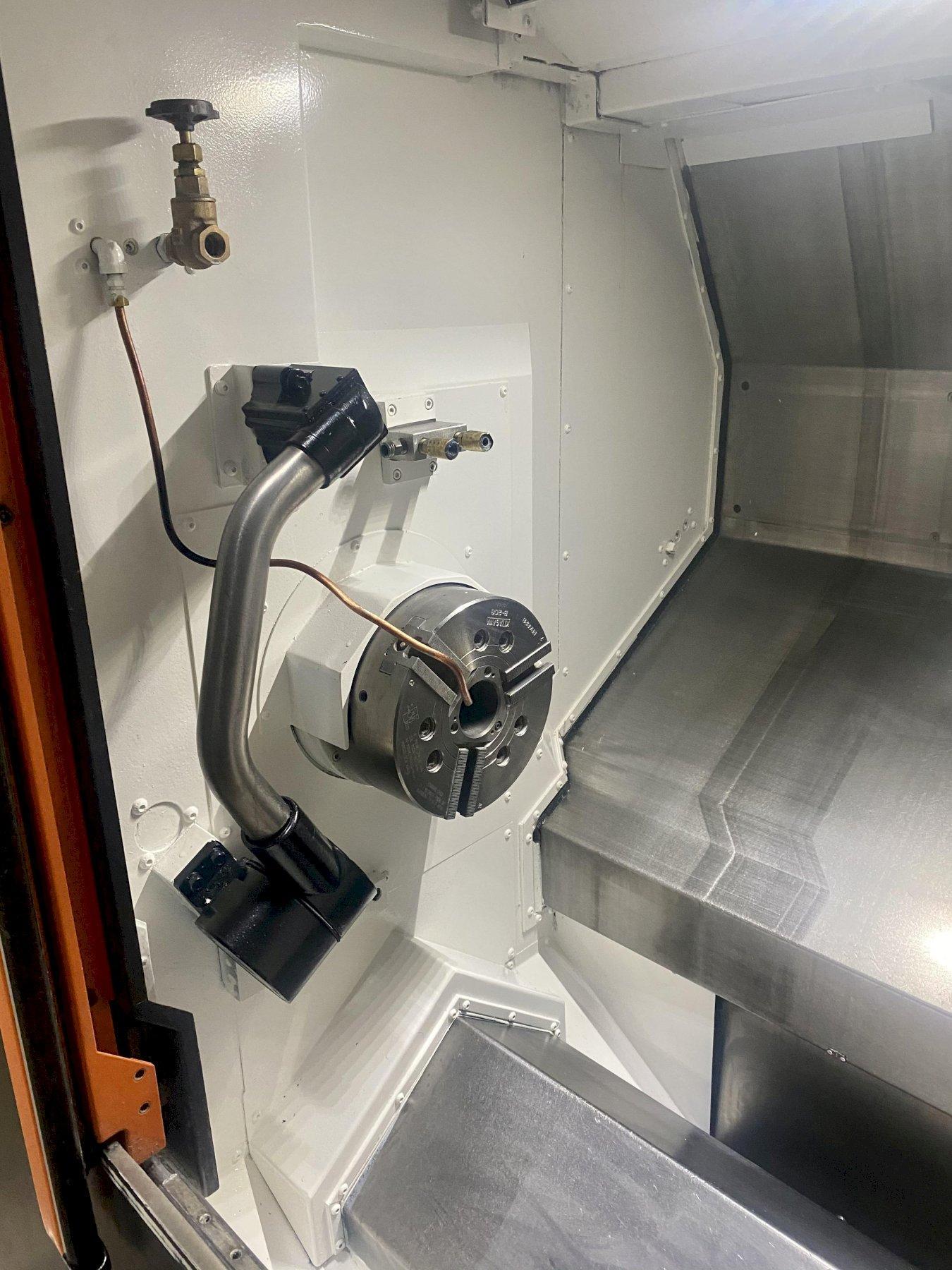 MAZAK QTU-250 CNC TURNING CENTER, Mazatrol Smooth CNC Control, 8" 3-Jaw Chuck, 27" Swing, 24" Between Centers, 2" Bar Capacity, 20 HP Spindle, 4500 RPM, 12-Position Turret, Tool Setter, Auto Door, Chip Conveyor, New 2017.