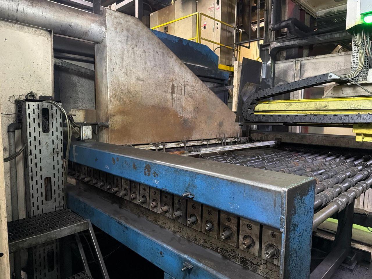 630 Ton, AP&T HOT STAMPING HYDRAULIC PRESS LINE w/SCHWARTZ ROLLER HEARTH FURNACE