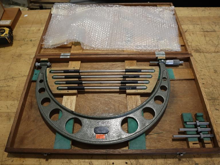Mitutoyo 12"-16" Micrometer w Standards, Wood Case- Auction Item