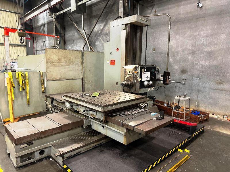 4' KURAKI MODEL KBT 100 3W TABLE TYPE HORIZONTAL BORING MILL
