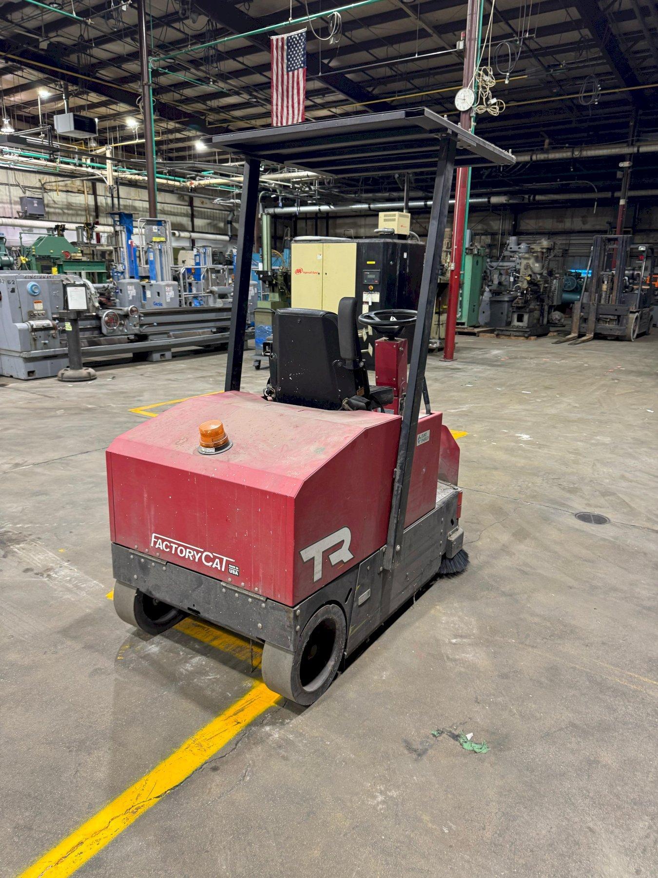 1 - PREOWNED 2010 FACTORY CAT RIDER SWEEPER, MODEL #: TR