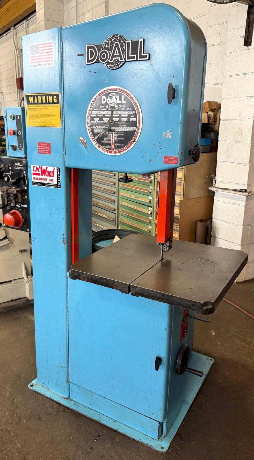 20″ DoAll Vertical Band Saw 2013-V, 13″ Under Guide, 55-5200 FPM, 26″ x 26″ Tbl., 2 HP, Clean
