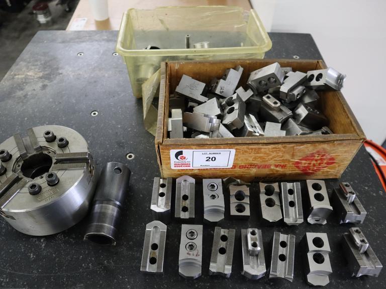 Kitagawa B-206 6" 3-Jaw Chuck wiht Assorted Steel and Aluminum Jaws and More.- Auction Item