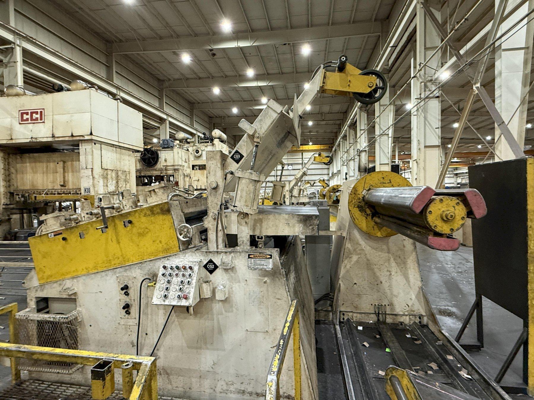 30,000 lbs. x 72" Coe Press Equipment Coil Feed Line, 3 Available for Sale!