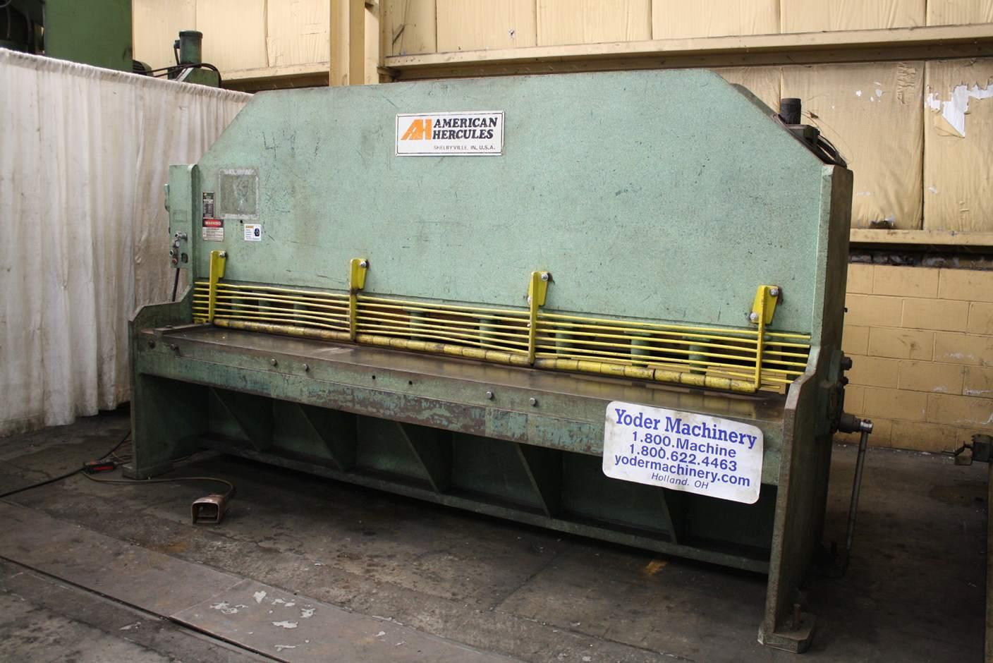 12' x 3/8' AMERICAN HERCULES HYDRAULIC SHEAR: STOCK #67931