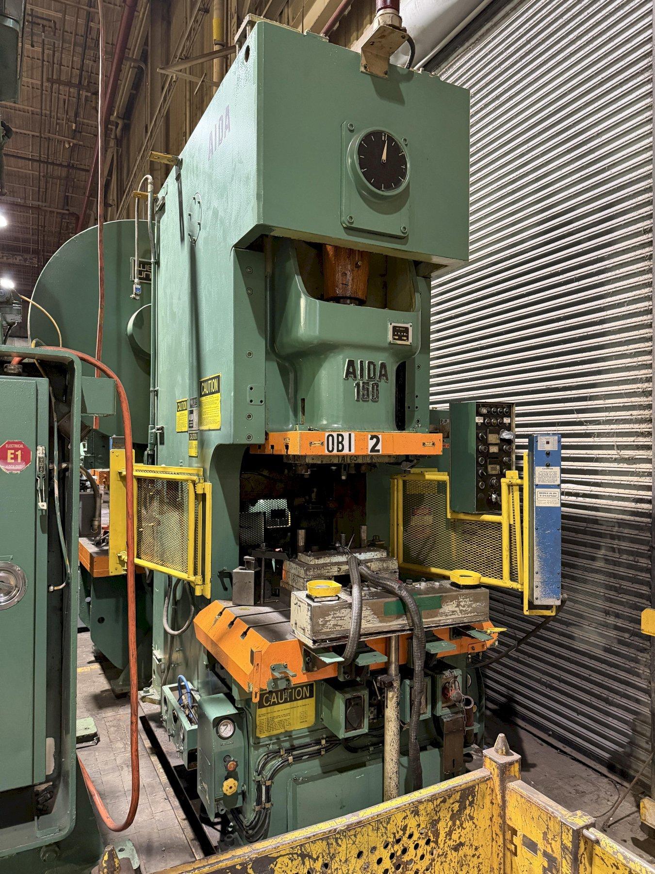 165 TON AIDA NC1-150 GAP FRAME PRESS. STOCK # 0327426