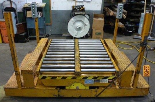 3000 Lb. ECOA, Traveling Lift Table, 44″ x 48″ Plaform w/Rollers, 55″ Raised, 20″ Lowered