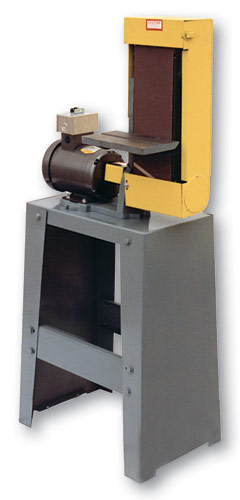 6″, KALAMAZOO, No. S6MS, 48″L Belt, 6″ x 10″ Tbl., 3500 SFPM, 3 HP, Stand, New