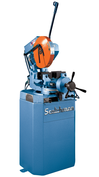 14″ SCOTCHMAN No. CPO350 VS/PK , Miter, V-Speed, 2″ Solids, 4″ Tube, Air Vise, 5 HP, New