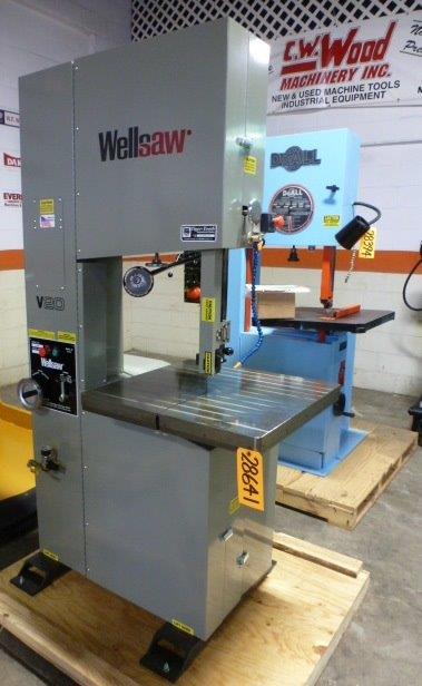 20" WELLSAW Vertical Band Saw V-20, 16" Under Guide, 45-3000 FPM, 3 HP, New