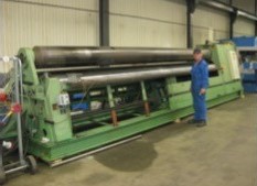 20′ x 1/4″ ROUNDO Plate Bending Roll No. PS-320, , 3-Roll, Hydraulic, Digital Positioning Readouts, 1981, Clean
