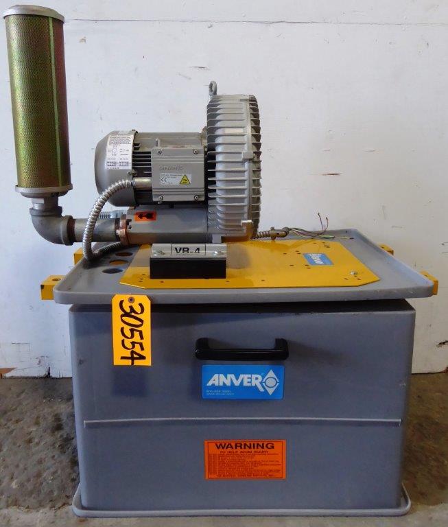 Anver Vacuum Generator/Pump No. VB-4HF, 4 HP, Sound Enclosure, Exhaust Muffler, Nice