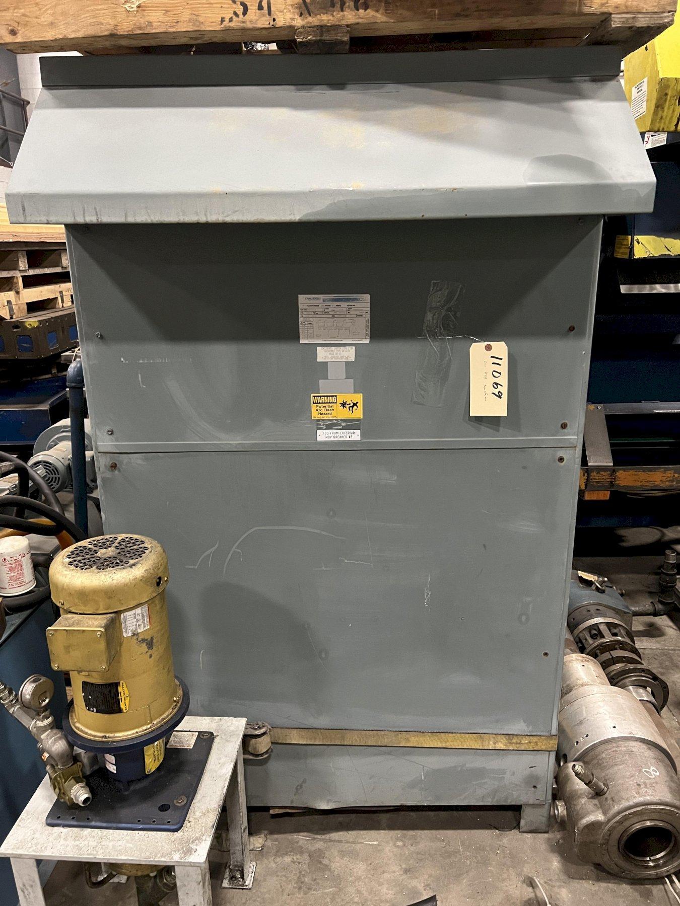 500 KVA TRANSFORMER, THREE PHASE, 480V PRIMARY, 208/120 SECONDARY
