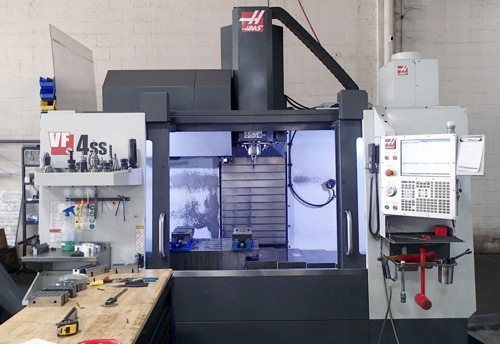Haas VF-4SS 5-Axis VMC, 2020- TR200Y Trunnion Rotary Table, TSC, Probing, HSM, TCPC & DWO