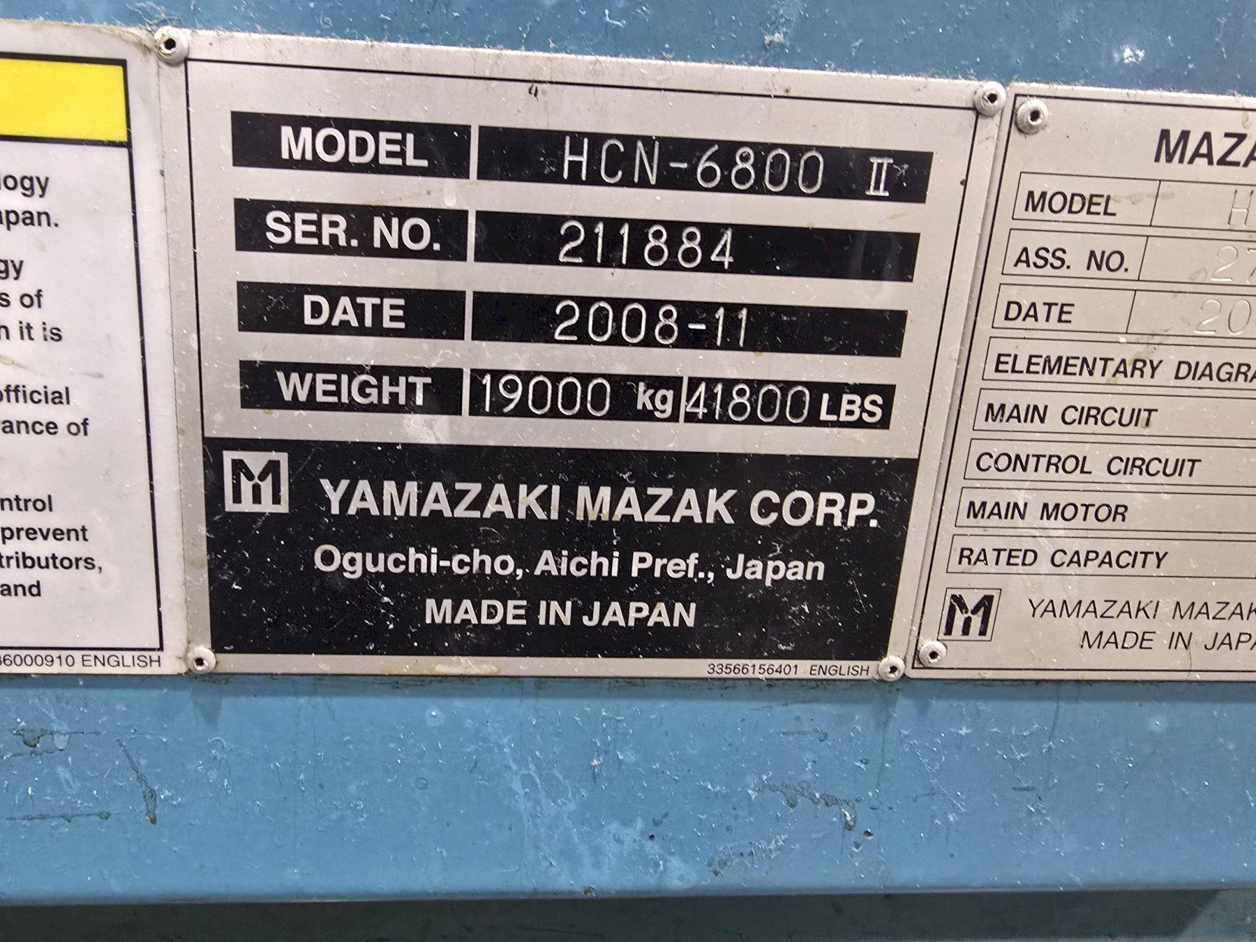 2008 MAZAK HCN 6800II Horizontal Machining Center - 8000 RPM, High Torque, 43-Tool Changer
