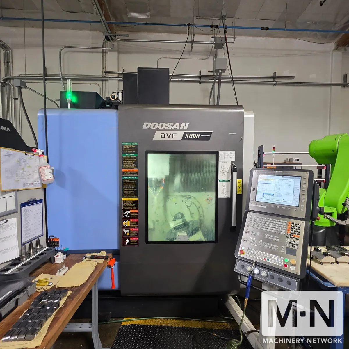 Doosan DVF-5000 w/ HSKA63 CNC 5-Axis Vertical Machining Center, 2020
