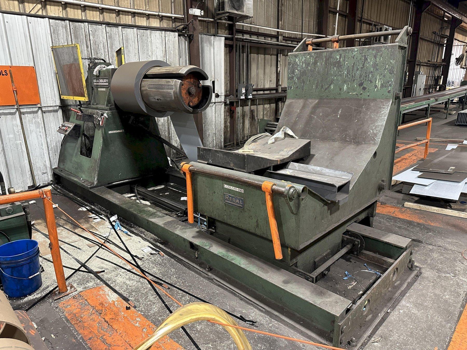 20,000 LBS X 48" BRADBURY POWERED UNCOILER & COIL CAR: YOBRO #24755