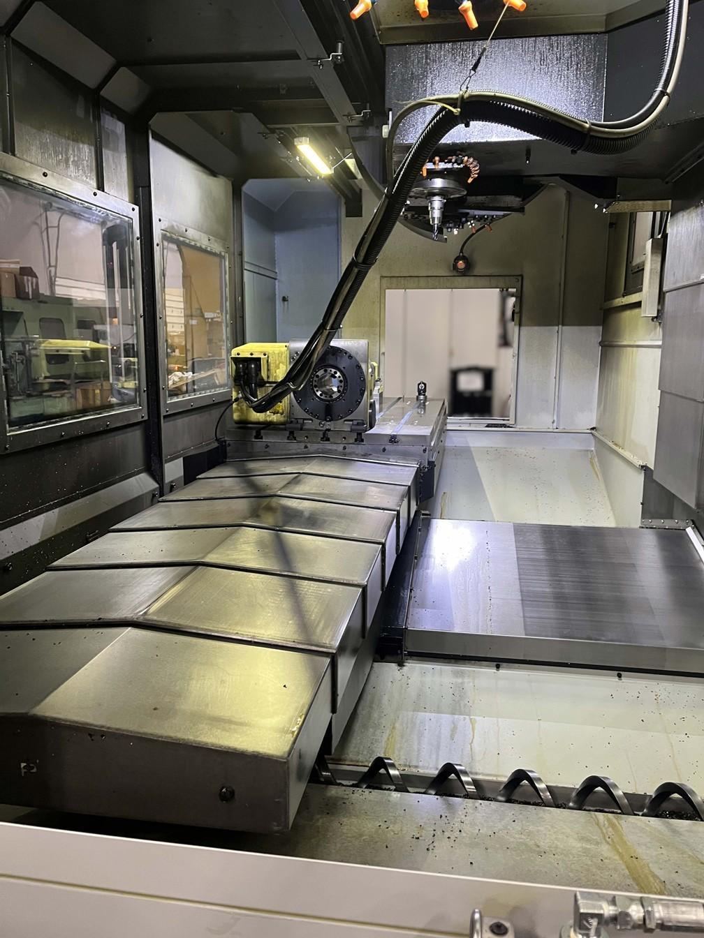 Doosan DNM750-II Vertical Machining Center w/ Fanuc I Series Plus Control, Lyndex Nikken CNC260LFA-M Rotary Table w/ Tailstock, LNS Turbo Magnetic Chip Conveyor, Through Spindle Coolant (290 PSI), Royal Filter Master FX1200 Mist Collector, Hydcool Chiller, OMI-2T Renishaw Auto-Work Piece Measurement, Renishaw Probe, Doosan Tool Load Monitoring, AI Contour Control (AICC) 200 Blocks, Embedded Ethernet, Transformer